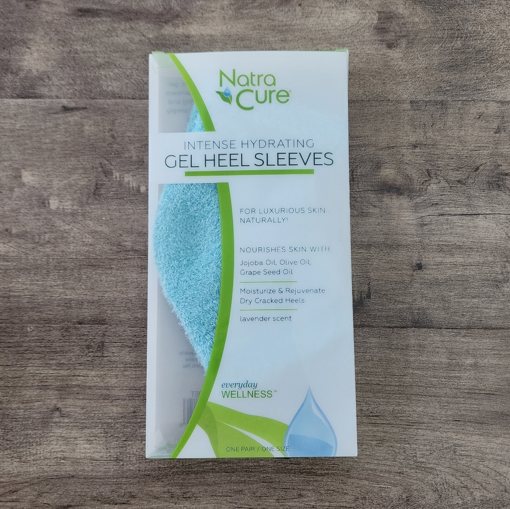 Natra Cure Intense Hydrating Gel Heel Sleeves One Pair NWT